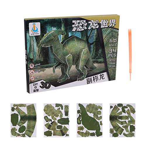 TOYANDONA 1 Juego 3D Dinosaurio DIY T-Rex Modelo de Rompecabezas 39 Piezas Rompecabezas de Papel Juguete Niños Rompecabezas Juegos Educativos Juguete