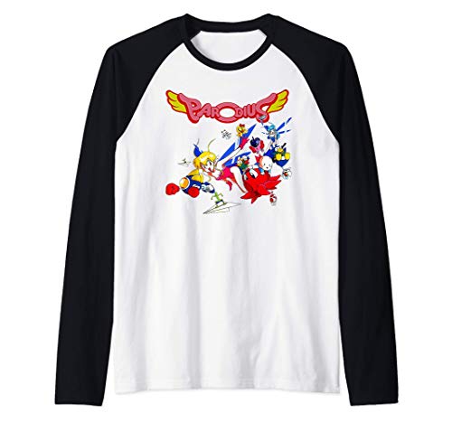 US Konami Parodius Box Art 01 Camiseta Manga Raglan