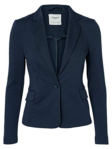 VERO MODA VMJULIA LS BLAZER DNM NOOS, Chaqueta de traje Mujer, Azul (Total Eclipse), 42