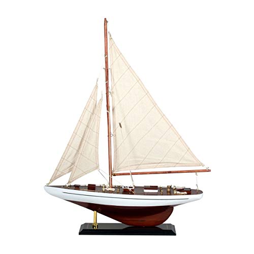 Vidal Regalos Figura Decorativa Barco Velero Madera Adorno Maqueta Miniatura Vela 55 cm