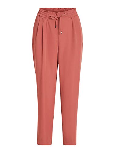 Vila VIIRIS RWRE 7/8 Pant-Noos Pantaln, Dusty Cedar, 38 para Mujer