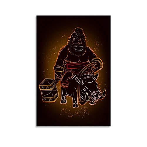 WERTQ Hog Clash of Clans - Póster artístico de pared (40 x 60 cm)