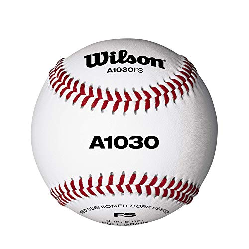 Wilson WTA1030BFS Pelotas de beisbol, A1030 FLAT SEAM, Blanco, 1 unidad