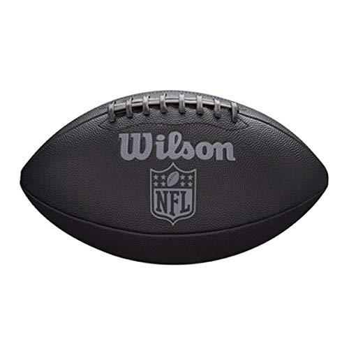 Wilson WTF1846XB Pelota de fútbol Americano NFL Jet Black Cuero Compuesto para Juego recreativo, Unisex-Adult, Negro, Tamaño Oficial