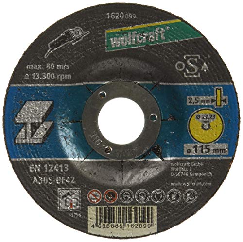 Wolfcraft (L) disco de corte para metal, cubo deportado, granel, plata, PACK 1