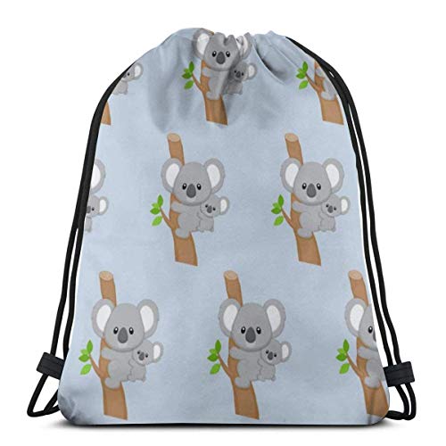 XCNGG Cute Australia Koala Sport Gym Bag Lavable Reutilizable Pull String Bolsas a Granel para Adolescentes Niños Niñas Mochila Resistente con cordón para la Escuela Compras Senderismo Playa Camping