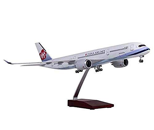 XHH Modelo de avión Avión Fundido a presión Modelos de avión de aleación Kit de Juguetes de Aviones 47cm China Airlines China Airlines Pasajero A350 Simulación Artesanía Civil Retro Metal Souv