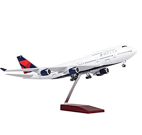 XHH Modelo de avión Diecast Plane Aleación Modelos de avión Aviones Juguetes Kit 1: 150 Delta Boeing 747 Artesanía Civil Retro Metal Recuerdo Decoración del hogar Adorno Juguete Airbus