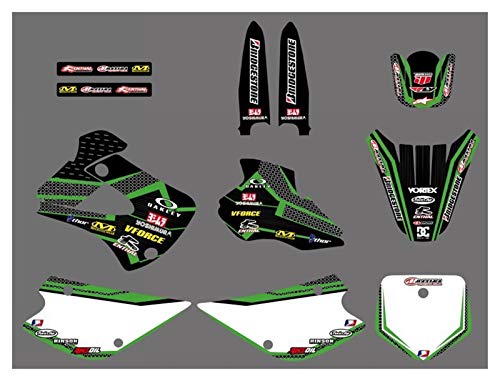 Xuefeng Equipo de Motocicleta Gráficos Fondo de calcomanías para Kawasaki KX80 KX100 1998-2000