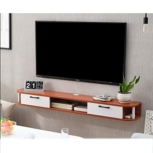 XUQIANG Mueble de Estante for TV montado en la Pared Estante de Juegos de Consola de Entretenimiento Multimedia con Muebles de cajones Plataforma de Montaje en Pared (Color : C)