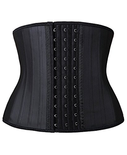 YIANNA Faja Reductora Mujer Torso Corto Waist Trainer Corset Colombianas Fajas Reductoras Adelgazantes Abdomen Postparto Negro, 110299 Size XL