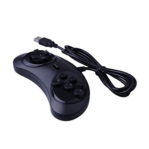 YYCH Juegos de PC USB Gamepad 6 Botón Controlador de Juego for Sega Juego del Soporte USB Joystick, for PC Mac Mega Drive Gamepad Controlador de Juegos móvil