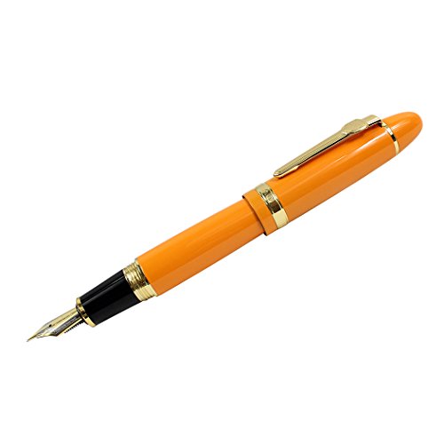 Zoohot Jinhao 159 Pluma fuente adorno de oro punta mediana pluma pesada - naranja