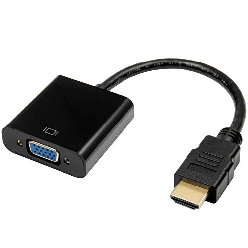 ZWOOS Adaptador HDMI a VGA, 1080p Convertidor de HDMI Masculino a VGA Hembra Compatible con Computadora, HDTV, Xbox