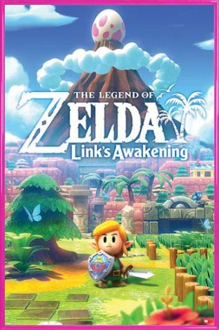 1art1 The Legend of Zelda Póster con Marco (Plástico) - Link's Awakening (91 x 61cm)