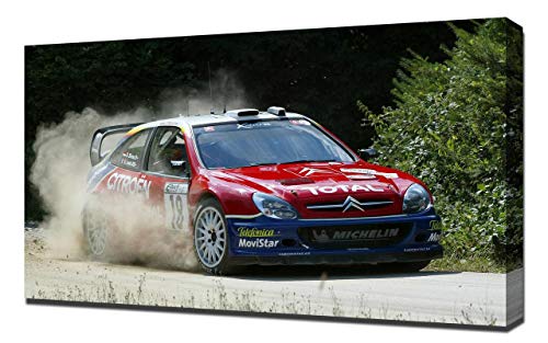 2001-Citroen-Xsara-WRC-V4-1080 - Lienzo impreso artístico para pared, diseño de Citroën Xsara-WRC-V4-1080