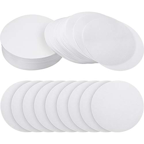 300 Piezas Papeles de Filtro Cualitativo Papel de Filtro Redondo de Diámetro de 11 cm Discos de Círculos de Filtrar Papel de Velocidad Media con Retencion Partícula de 15-20 um para Laboratorio