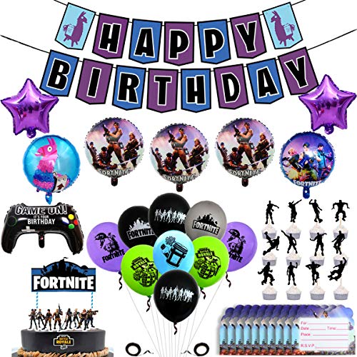 41 Pcs Video Game Party Balloons, Artículos de Fiestas para Fanáticos de los Videojuegos globo Decoraciones para Cumpleaños de Tema de Videojuegos, Videojuegos Cumpleaños Decoraciones