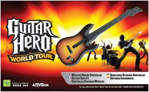 Activision Guitar Hero - Volante/mando (Xbox 360, Guitarra, Xbox, Analógico, Inalámbrico, Multi)