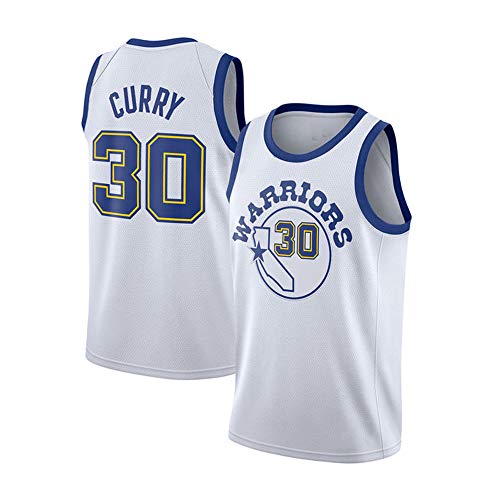 Adecuado para Uniformes De Baloncesto Masculino, Trajes De Entrenamiento De Competición, Versión Retro De The Warriors 30# 35# Blanco S-XXL