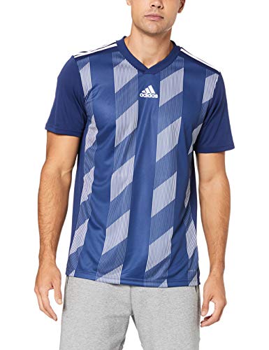 adidas Striped 19 JSY Camiseta de Manga Corta, Hombre, Dark Blue/White, S