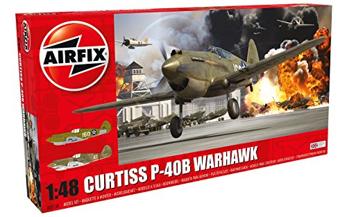 Airfix- Kit de modelismo, avión Curtiss P40B (Hornby A05130)