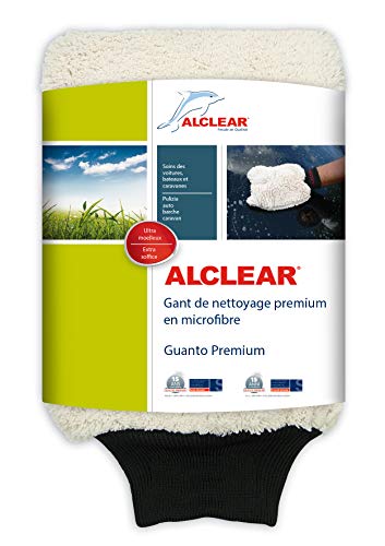 ALCLEAR 950013 WH Guante de Limpieza Premium para carrocería Blanco Dimensiones: Aproximadamente 27 x 17 cm