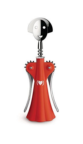 Alessi Resina termoplástica/zamak Cromado AM01 – Juego Rojo Anna G. – Sacacorchos, Color Rojo