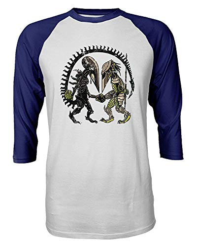 Allforenjoy Horror Predator-Alien Scary Fall Spy Spy Vs Spy Fashion Print Graphic Raglan Camiseta de Manga Larga