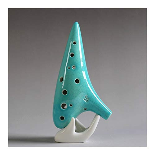 Allshiny Ocarina Ocarina 12 Agujero Smoldering Ocarina Alto C Tune AC 12 Arcos Crack Ocarina (Color : Crack Blue)