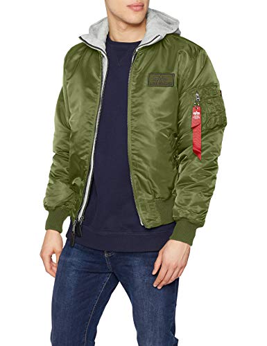 Alpha Industries MA-1 D-Tec, Chaqueta Bomber para Hombre, Verde (Sage-Green 01), M