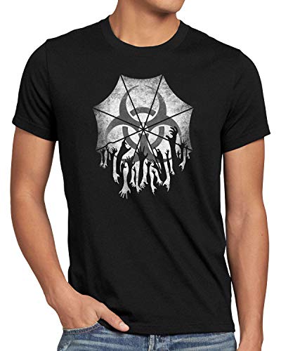 A.N.T. Umbrella Zombi Camiseta para Hombre T-Shirt Videojuego epidémico Virus, Talla:3XL, Color:Negro