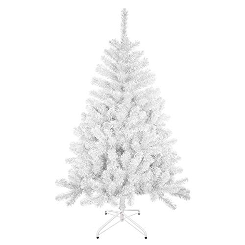 Árbol de Navidad Artificial Arboles C/Soporte Metálico 120-240cm (Blanco, 210cm 668Tips)