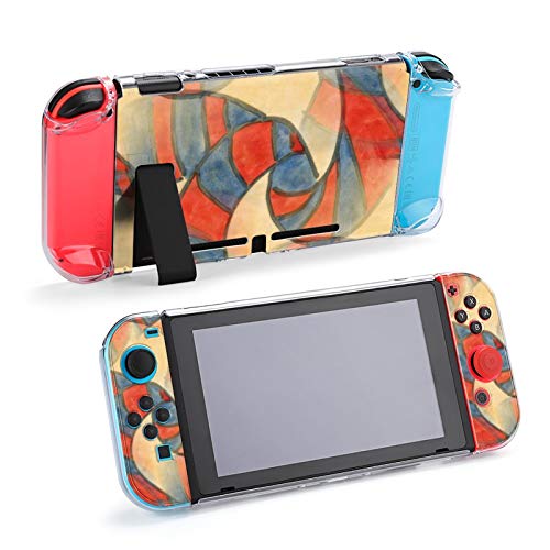 Art Red Yellow Cubism Estilo Abstracto Accesorios Protectores Funda para Nintendo Switch, Estuche acoplable para Nintendo Switch Console