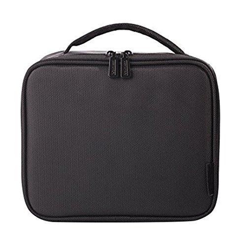 Asnlove Bolsa de Mujeres, Mini Bolso de Cosmético Maquillaje Viaje Funda Organizador Neceser Bolsa Hogar Almacenamiento Paquete Baño con Colgantes Vacaciones Double Capa 9.8 Pulgadas, Negro