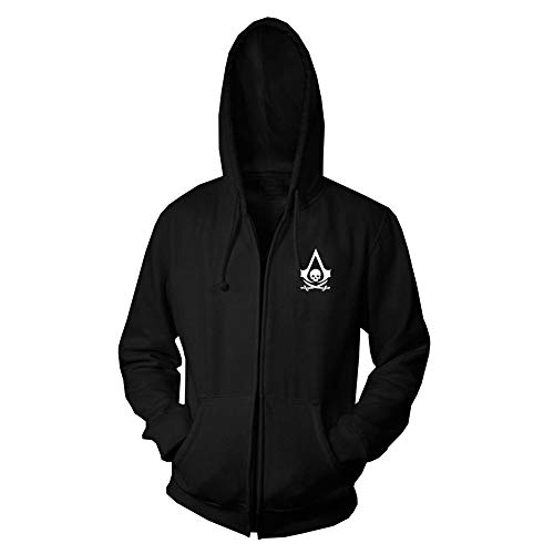 Assassin'S Creed Sudadera Estilo Simple Impreso Pullover Jumpers Sudaderas Transpirables Sudaderas Estampadas Manga Larga Assassin'S Creed Pullover (Color : Black, Size : L)