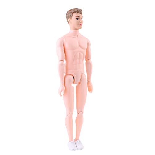 ATATMOUNT 30cm 12 Muebles articulados muñecas Desnudas Cuerpo de muñeca Desnuda Zapato Blanco para Ken Boy Hombre Hombre Amigo príncipe Juguete de Bricolaje