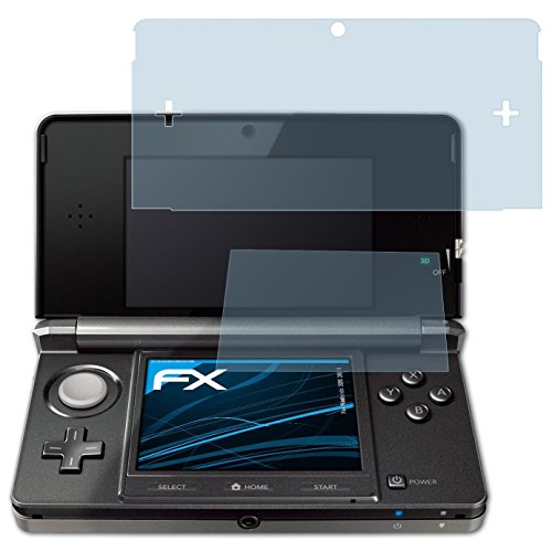 atFoliX Lámina Protectora de Pantalla compatible con Nintendo 3DS 2011 Película Protectora, ultra transparente FX Lámina Protectora (Set de 3)