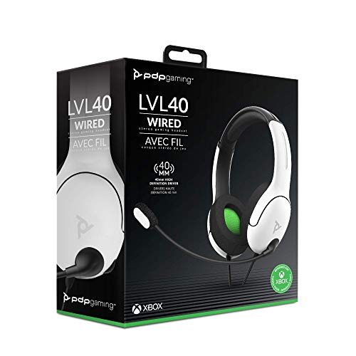 Auriculares estéreo PDP LVL40 para Xbox Blanco