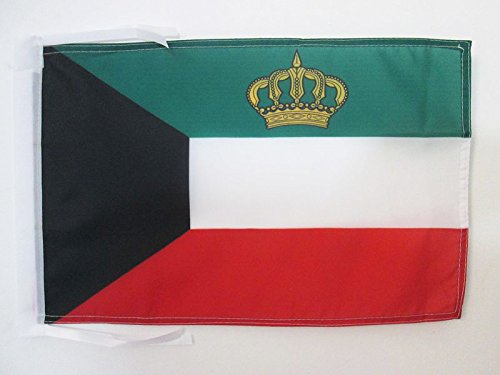 AZ FLAG Bandera del ESTANDARTE Real DE Jordania 45x30cm - BANDERINA Reino JORDANO 30 x 45 cm cordeles