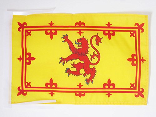 AZ FLAG Bandera Reino DE Escocia 45x30cm - BANDERINA ESTANDARTE Real ESCOCÉS 30 x 45 cm cordeles