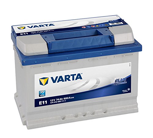 BATERIA COCHE VARTA BLUE DYNAMIC E11 74AH 680A 12V POSITIVO DERECHA Dimensiones: (L) 278mm.- (Al) 190mm.- (A) 175mm.