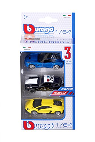 Bburago Maisto Francia 59030 Street Fire – Echelle 1/64 Pack 3 Vehículos , color/modelo surtido