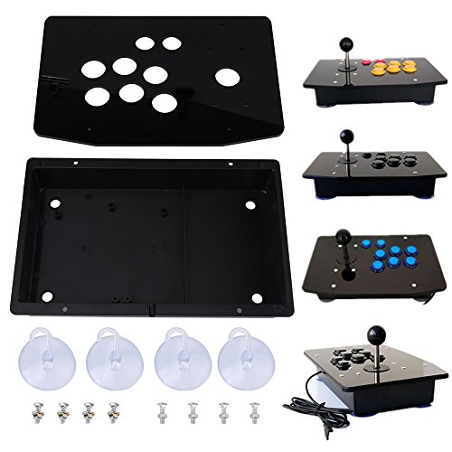 Bewinner 30 x 20 cm DIY Arcade Machine Joystick Panel Acrílico Soporta Varios Juegos Clásicos para Android PC