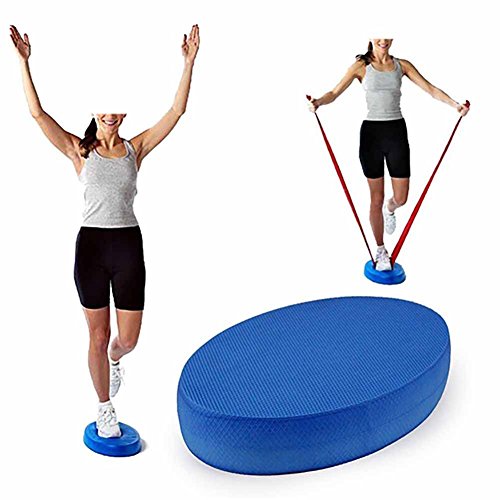 BIGER Almohadilla de Equilibrio de Yoga, tableros de Equilibrio de TPE Suave, Tablero de Espuma Ovalado Cojín de Ejercicio físico para el Equilibrio y fortalecimiento