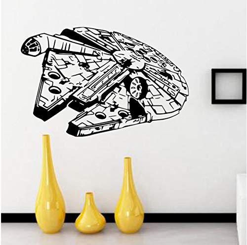bingcheng Calcomanía De Pared De Diseño Star Wars Spaceship Vessel Vinyl Wall Sticker Extraíble Star Wars Wallpaper Spaceship Home Decor 64X42Cm