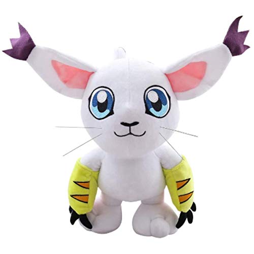 bisinisi Muñeco de Peluche con Cola de Ninja Digimon, Personaje de Dibujos Animados de Gato Blanco