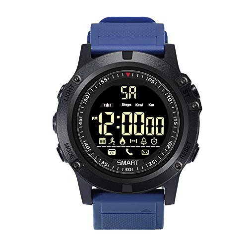 Bluetooth Smart Outdoor Information Sports 50M Swimming Bracelet Watch, Blue