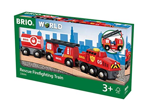 BRIO-33844 Tren Juego Primera Edad, Negro, Rojo, Color Blanco, 3 años (33844)