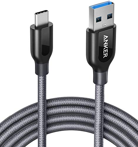 Cable USB Anker Powerline + USB-C a USB 3.0 (0, 9m), Alta Durabilidad, para Galaxy S8, S8 +, MacBook, conmutador Nintendo, Sony XZ, LG V20 G5 G6, HTC 10, Xiaomi 5 y más